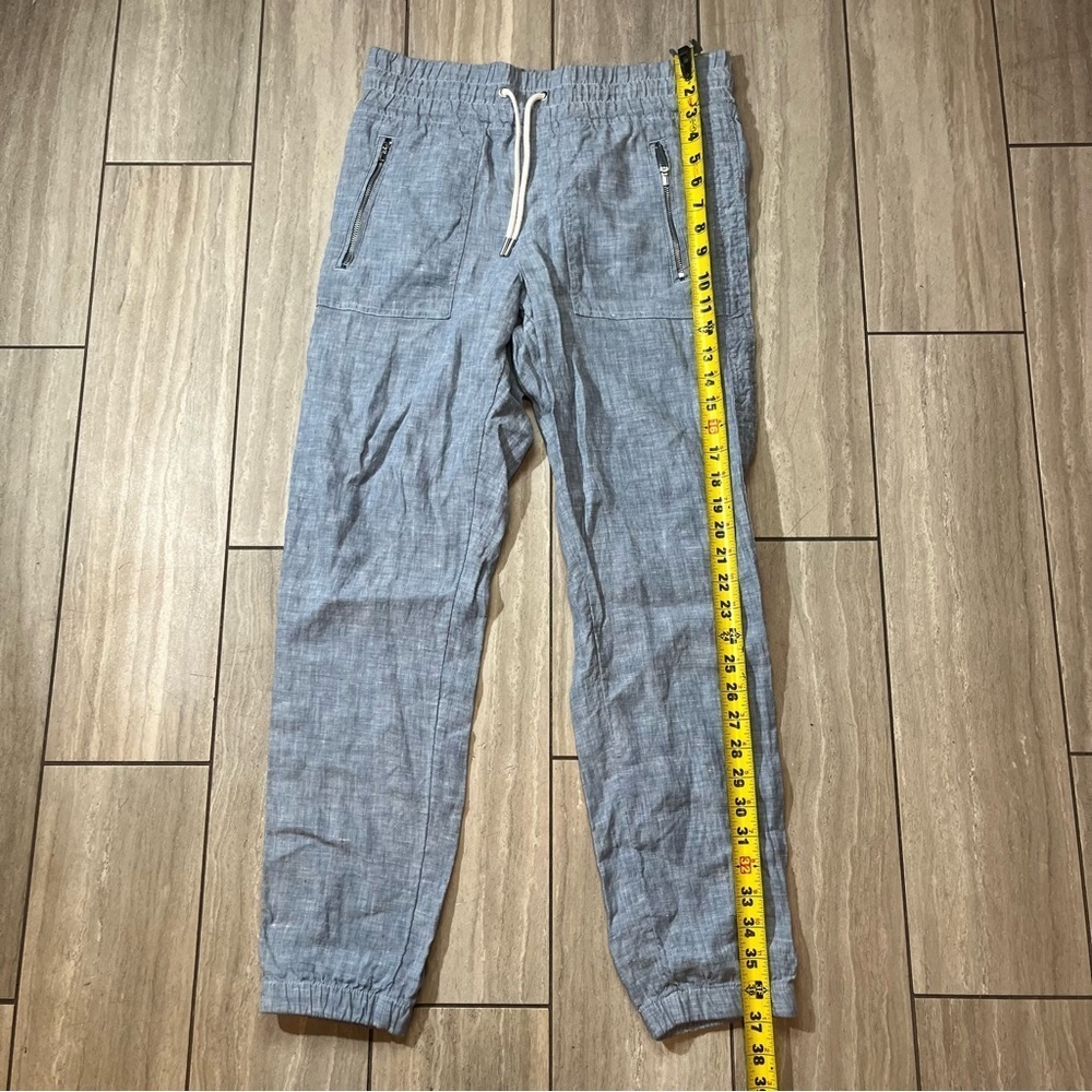 Athleta Cabo Womens Light Weight Linen Jogger Pants in Chambray Blue, Size 4 - Picture 4 of 8